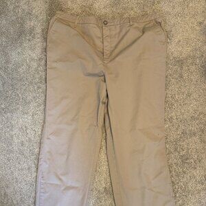Croft & Barrow Womens Elastic waist beige pants | 20W